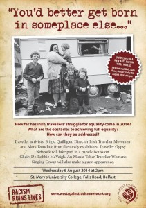 'You'd better get born in someplace else' Wed 6 Aug 2pm St.Mary's College